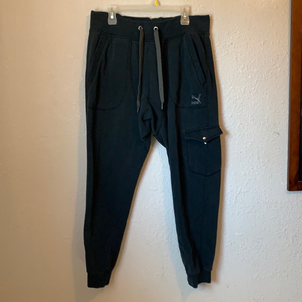 Black Puma Sweatpants